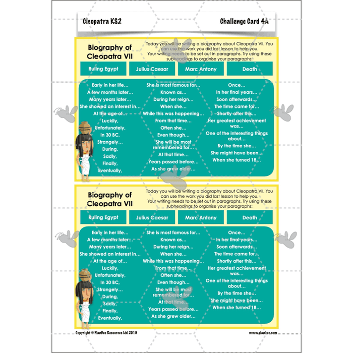 PlanBee Cleopatra KS2 | English Lesson Pack