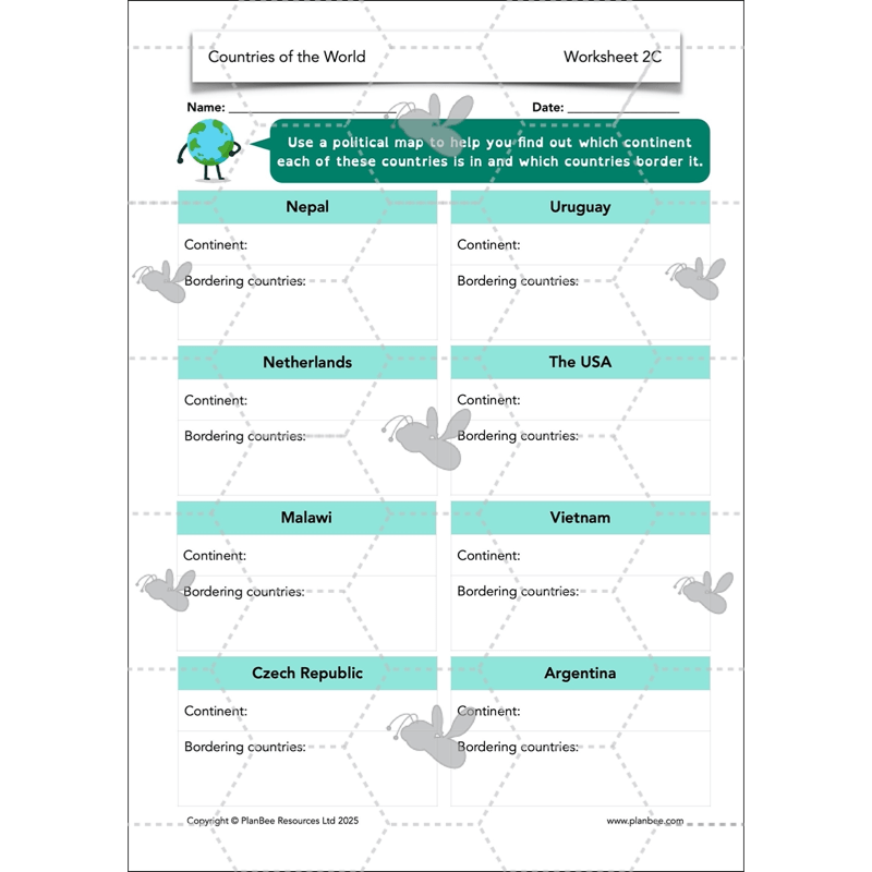 PlanBee Countries of the World | KS2 Geography Lessons PlanBee 