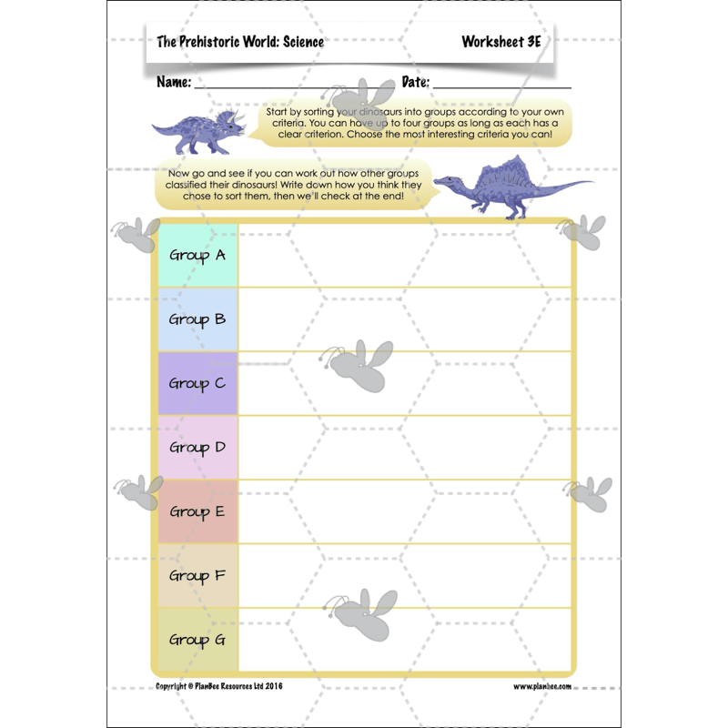 PlanBee Dinosaurs Topic KS2 Enrichment Lesson Pack