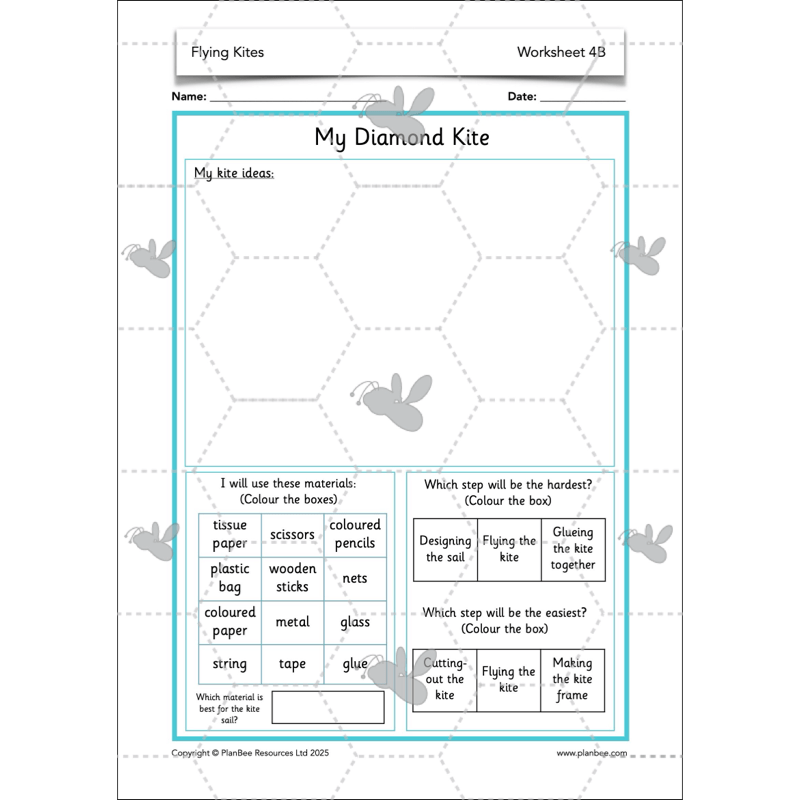 PlanBee Flying Kites KS1 DT Lesson Pack