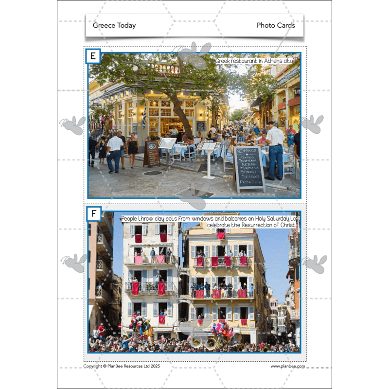 PlanBee Greece Today | KS2 Geography Lesson Pack
