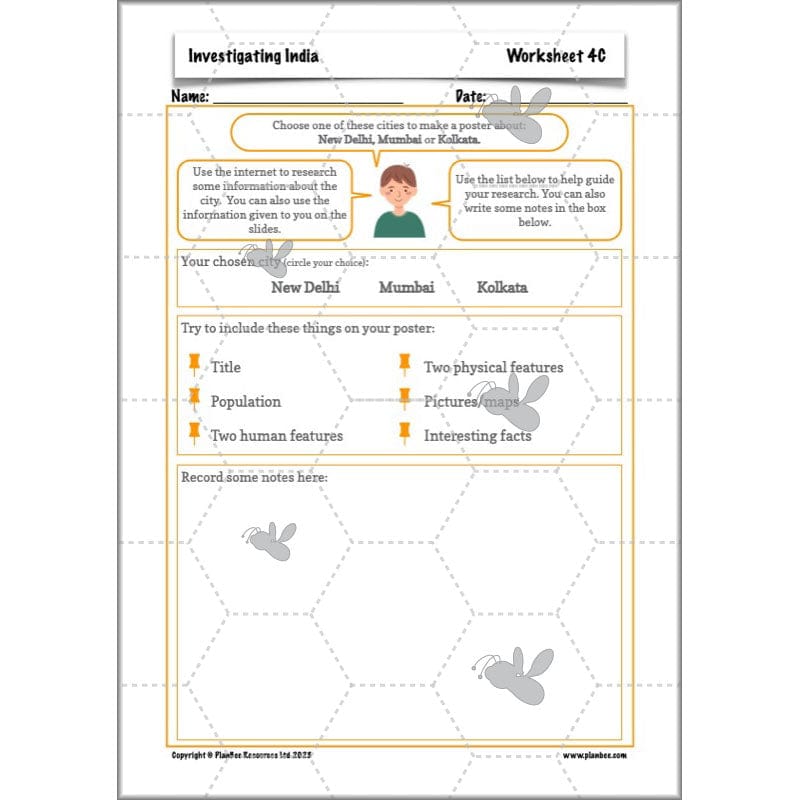 PlanBee Investigating India KS2 Geography scheme for Year 3 & Year 4