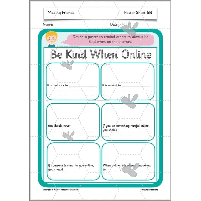 PlanBee Making Friends PSHE KS1 lessons by PlanBee