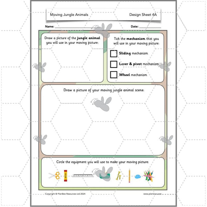 PlanBee Jungle-themed Sliders and Levers KS1 Lesson Pack | PlanBee