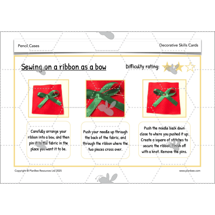 PlanBee Pencil Cases - Textiles: DT Lesson Plans for KS2 Y3/4