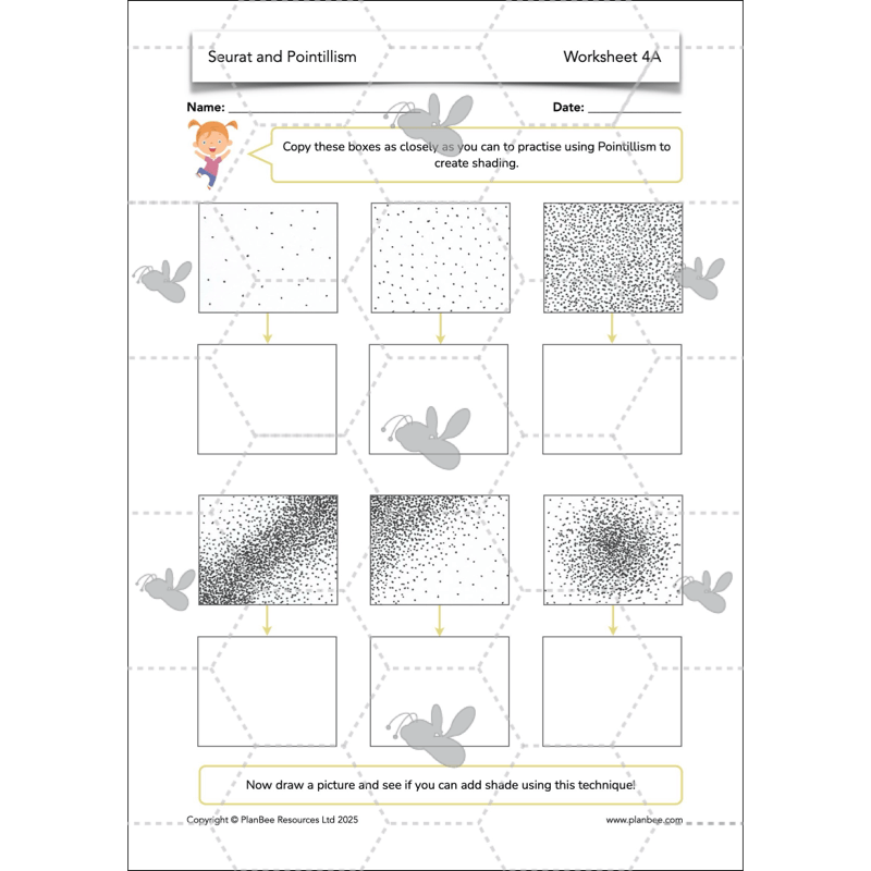 PlanBee Seurat and Pointillism KS2 Lesson Plans and Art Projects