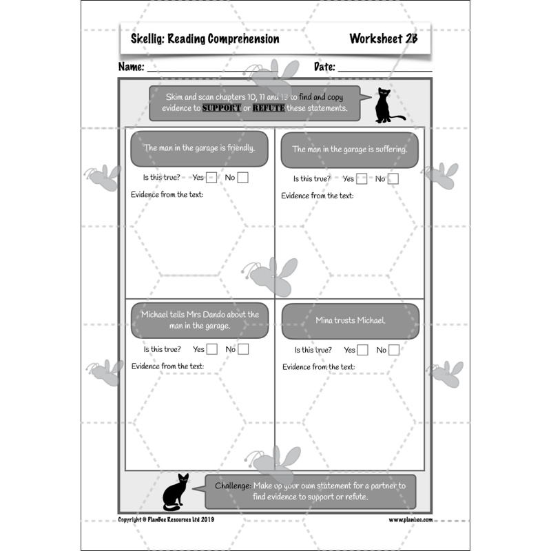 PlanBee Skellig: Reading Comprehension