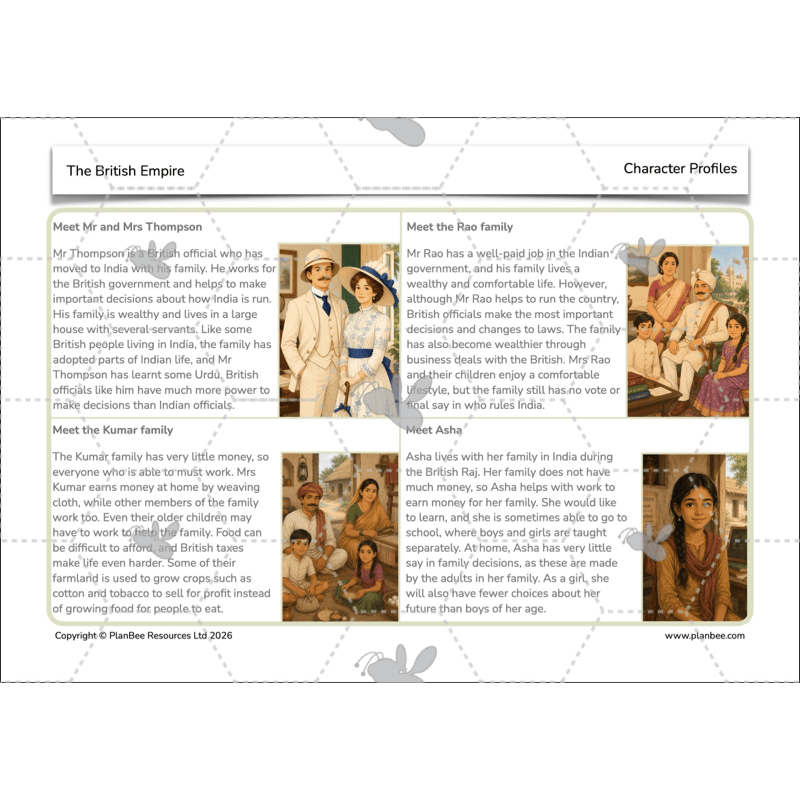 PlanBee British Empire KS2 Resources 