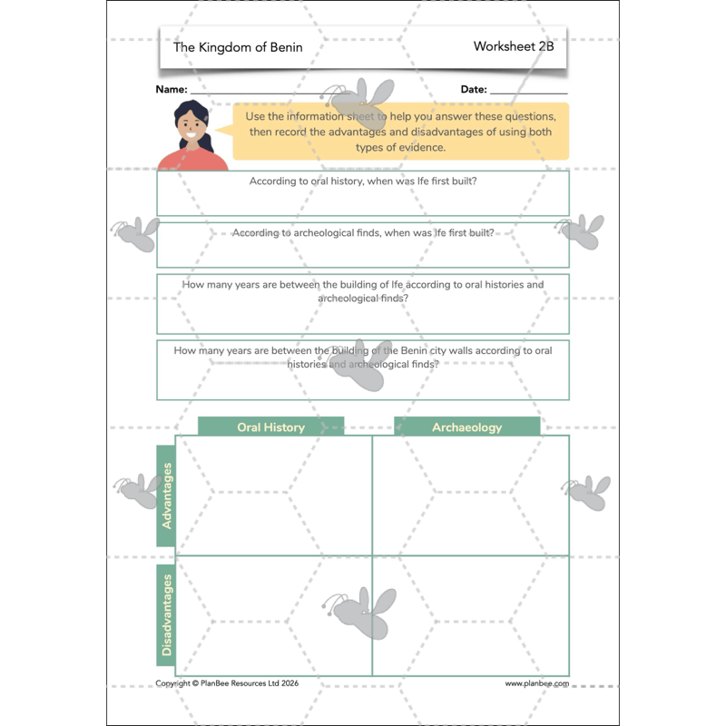 PlanBee The Kingdom of Benin KS2 History Lesson Pack