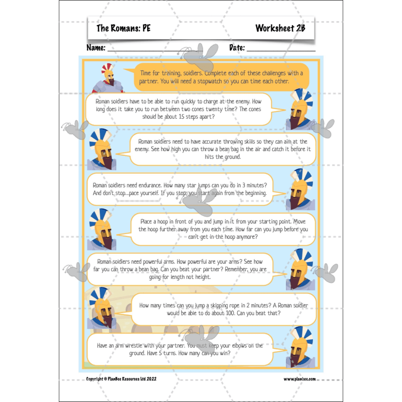 PlanBee The Romans KS2 Topic Enrichment Lesson Pack
