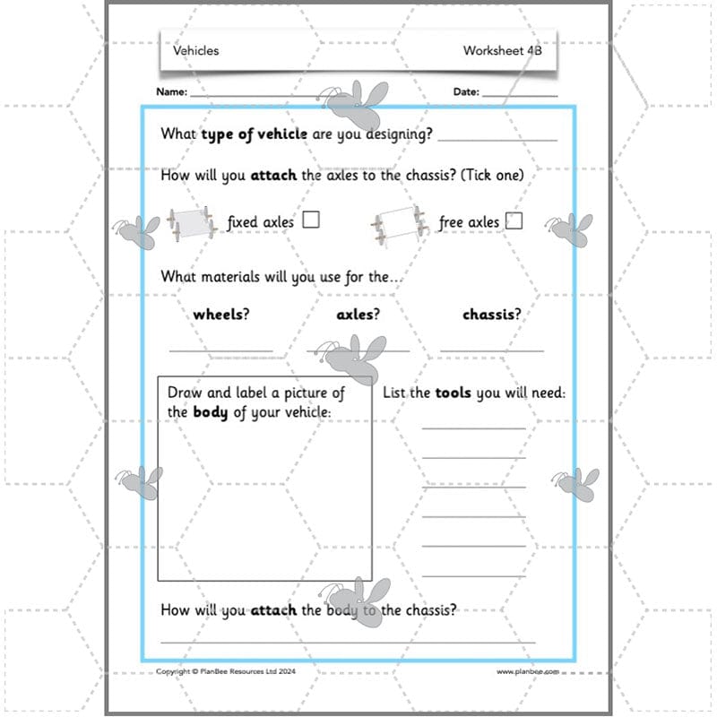 PlanBee Moving Vehicles KS1 Year 2 DT Lesson Planning by PlanBee