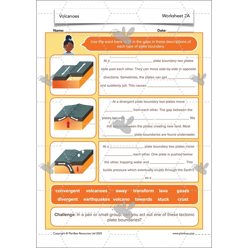 PlanBee Volcanoes KS2 Geography Lesson Planning