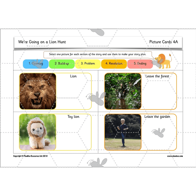 PlanBee We're Going on a Lion Hunt KS1 English Lesson Planning