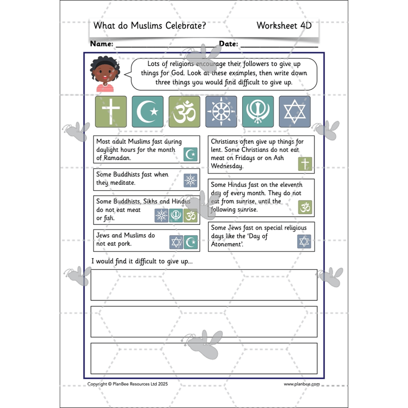PlanBee What do Muslims celebrate? KS1 Islamic Festival Lessons