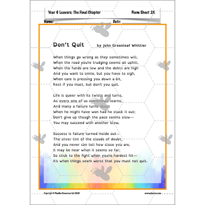 PlanBee Year 6 Leavers: The Final Chapter | KS2 English Pack