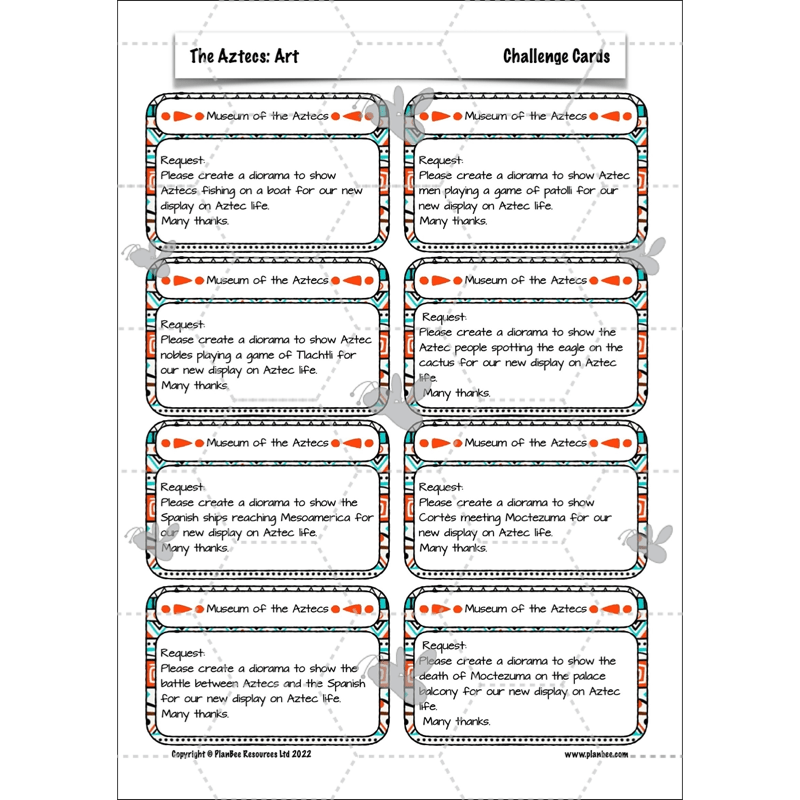PlanBee Aztecs KS2 Topic Enrichment Pack