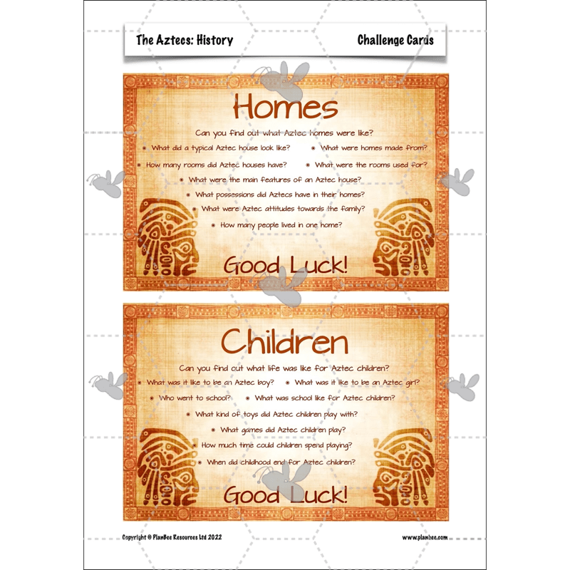 PlanBee Aztecs KS2 Lesson Planning and Resources 