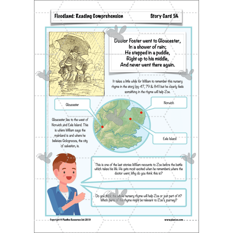 PlanBee Floodland: Reading Comprehension KS2 | Year 6 English Pack