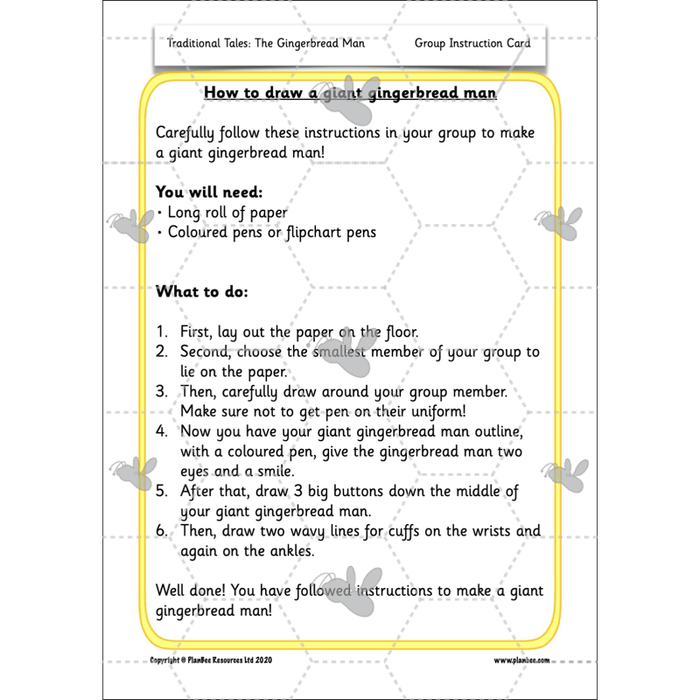 PlanBee Traditional Tales: The Gingerbread Man | KS1 English Pack