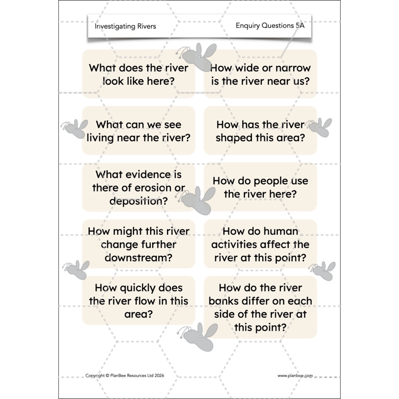 PlanBee Investigating Rivers KS2 Geography lessons by PlanBee