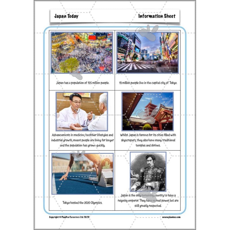 PlanBee Japan KS2 Year 5 & Year 6 Geography Lessons by PlanBee