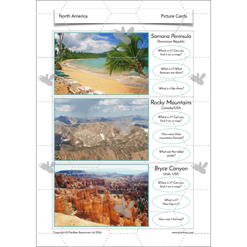 PlanBee North America KS2 Geography Lesson Pack
