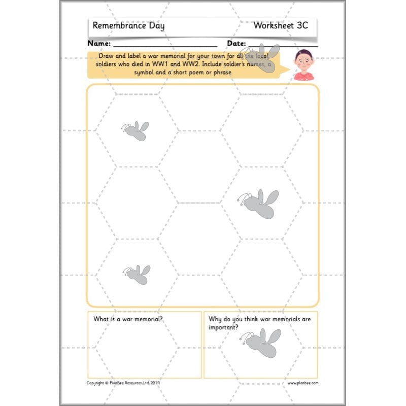 PlanBee KS1 Remembrance Day Lesson | Year 2 History Planning