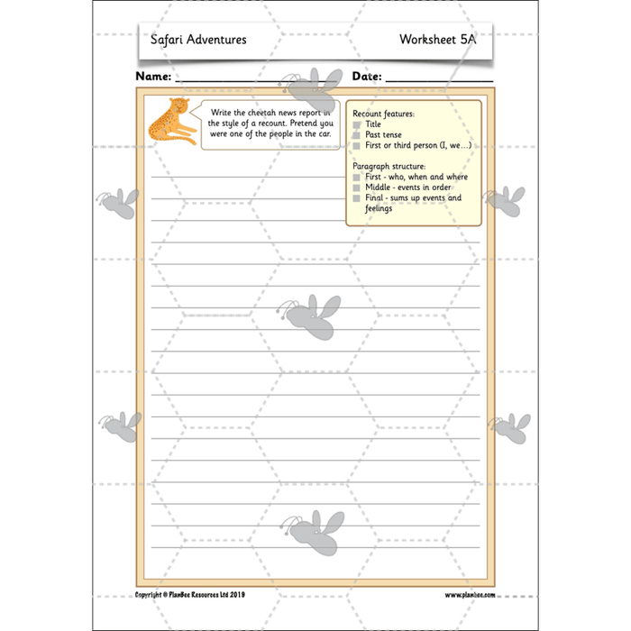 PlanBee Safari Adventures KS1 | English Lesson Pack