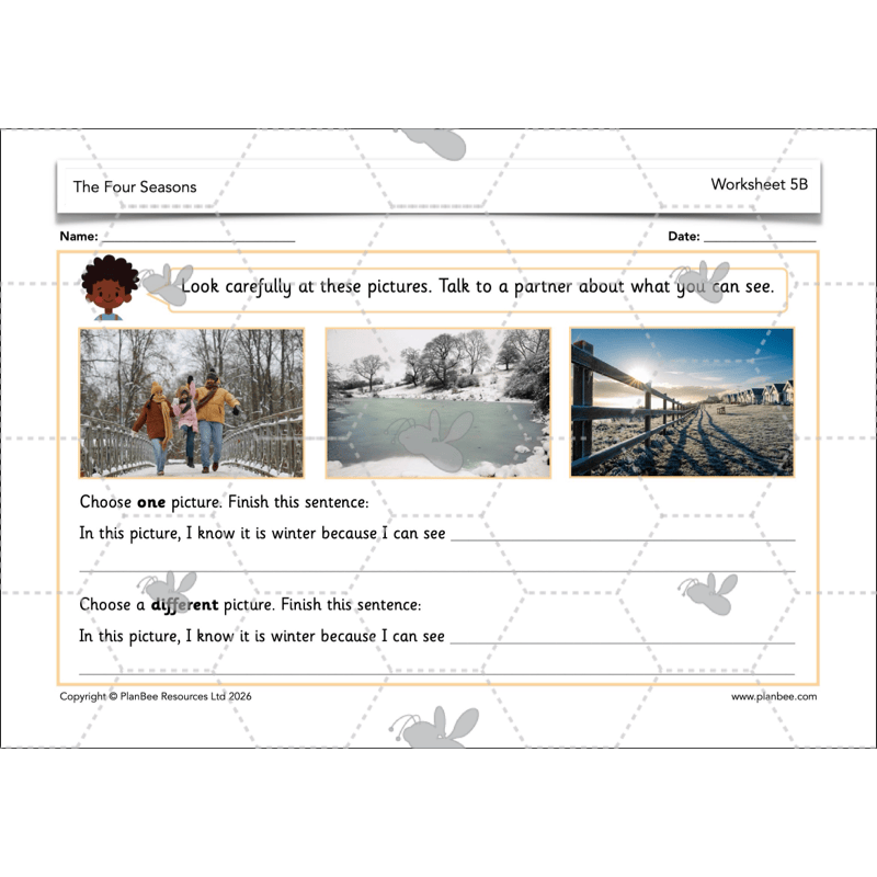 PlanBee The Four Seasons KS1 Geography Lesson Pack