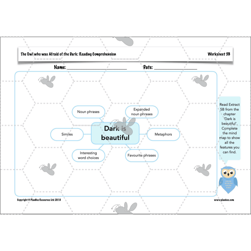 PlanBee The Owl who was Afraid of the Dark | KS2 Comprehension