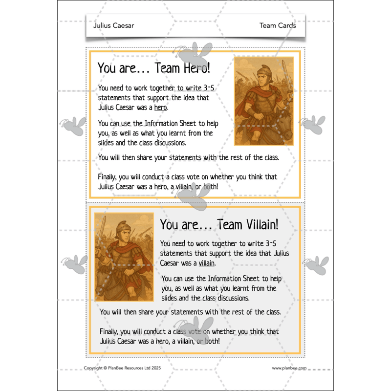 PlanBee The Romans KS2 Topic Enrichment Lesson Pack