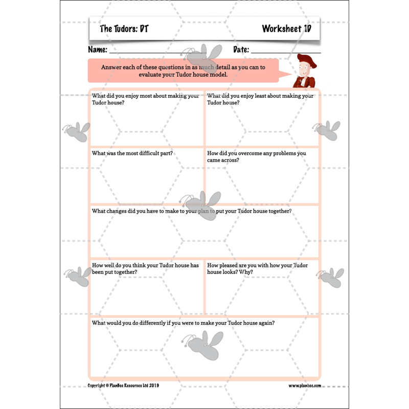 PlanBee The Tudors Topic KS2 Enrichment Lesson Pack