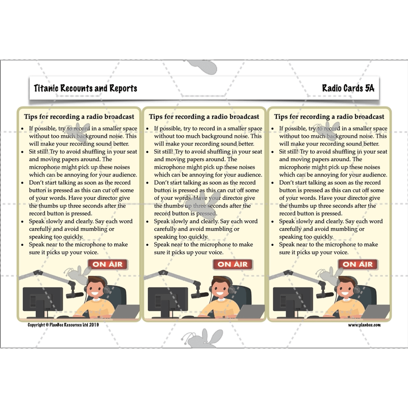 PlanBee Titanic Recounts and Reports English KS2 Lesson Pack