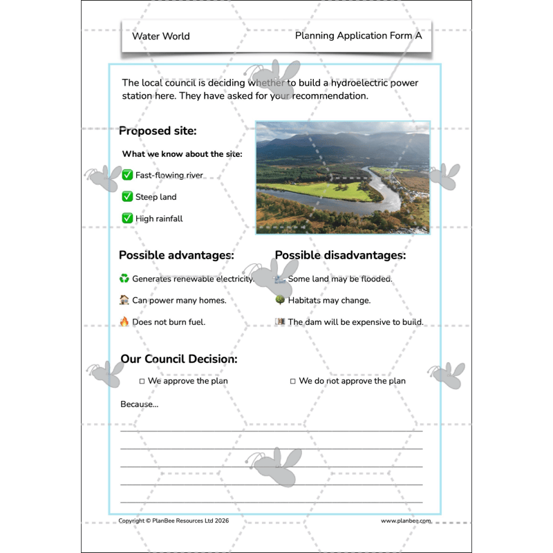 PlanBee Water World Rivers and Coasts KS2 Geography Pack by PlanBee