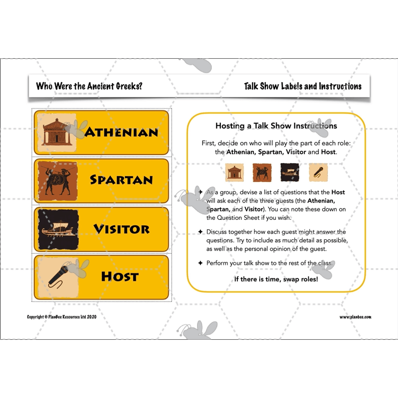 PlanBee Who were the Ancient Greeks KS2 History Lesson Plans