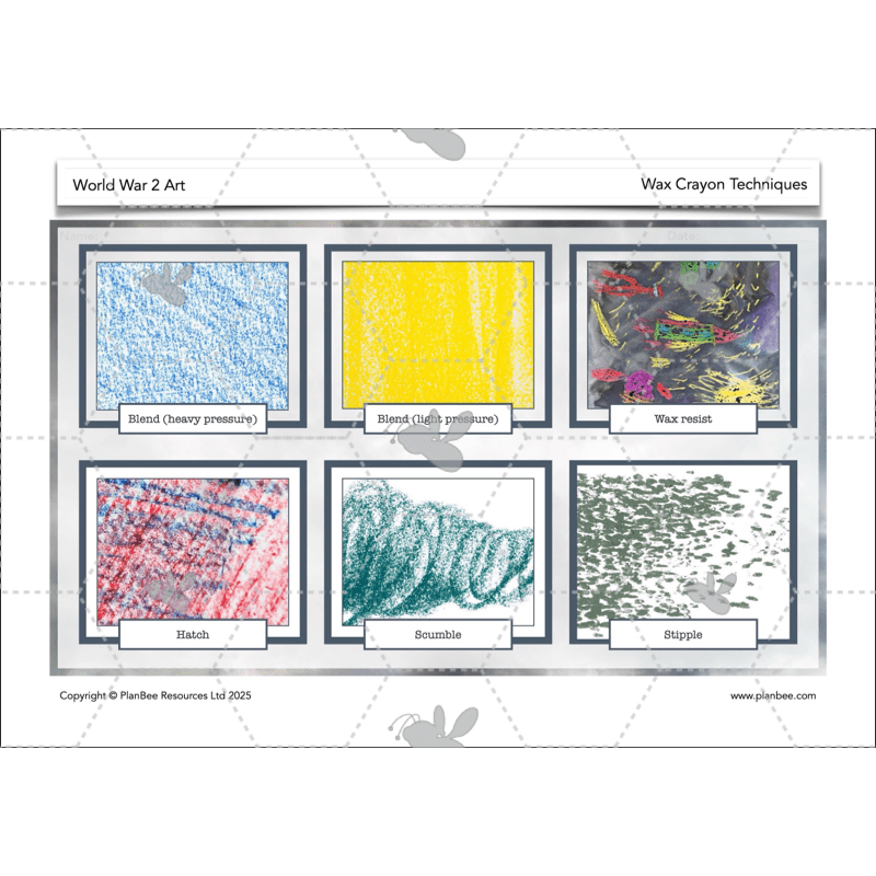 PlanBee WW2 Art KS2 Planning and Resources