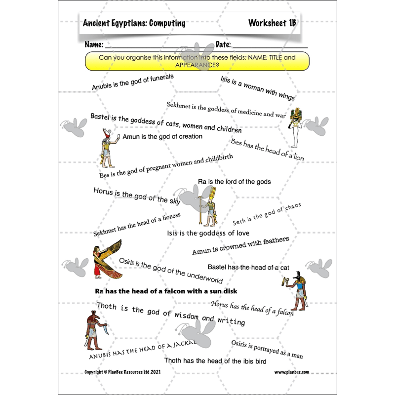 PlanBee Ancient Egyptians Topic KS2 Enrichment Lesson Pack