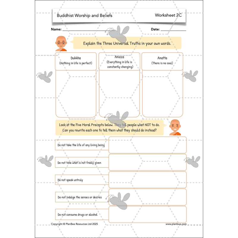 PlanBee Buddhist Worship and Beliefs - Buddhism KS2 RE by PlanBee