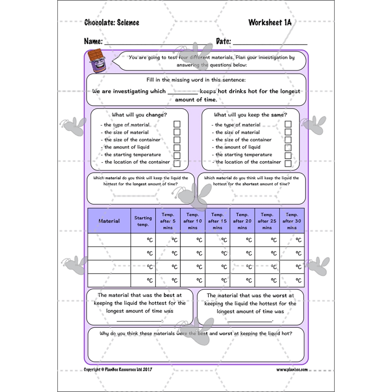 PlanBee Chocolate Topic KS2 Enrichment Lesson Pack