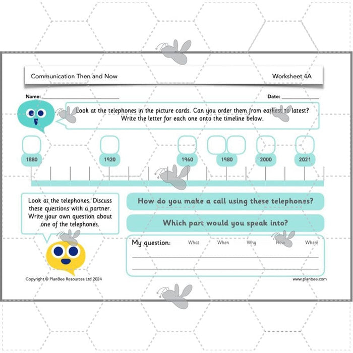 PlanBee Communication Then and Now: Primary History Plans for KS1