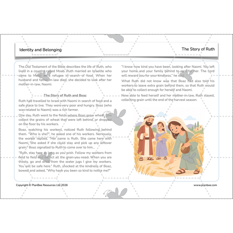 PlanBee Identity and Belonging Year 4 KS2 RE Lesson Pack by PlanBee