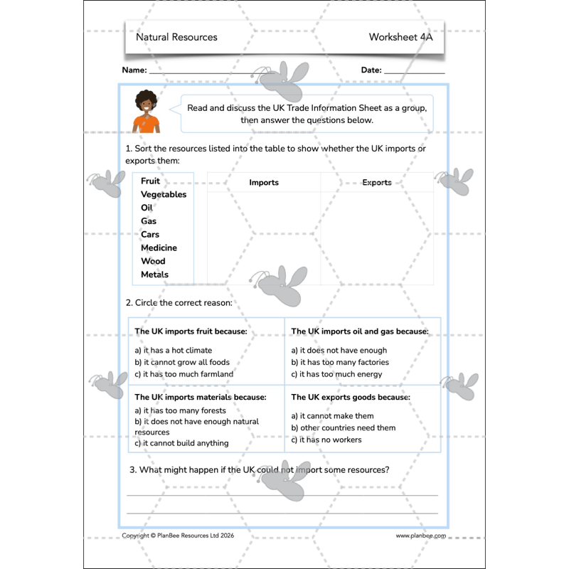 PlanBee Natural Resources KS2 Geography Lesson Pack