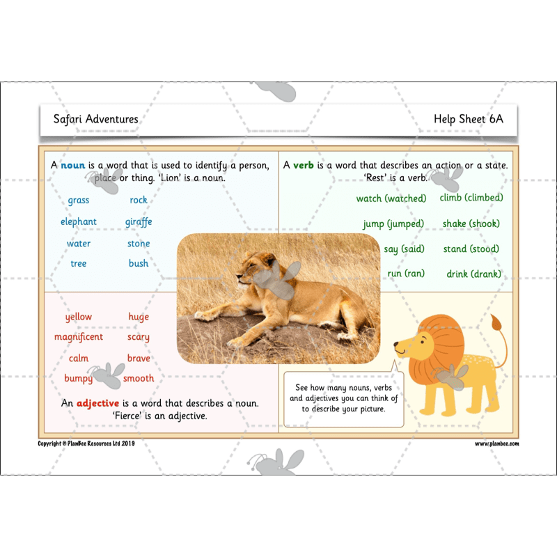 PlanBee Safari Adventures KS1 | English Lesson Pack