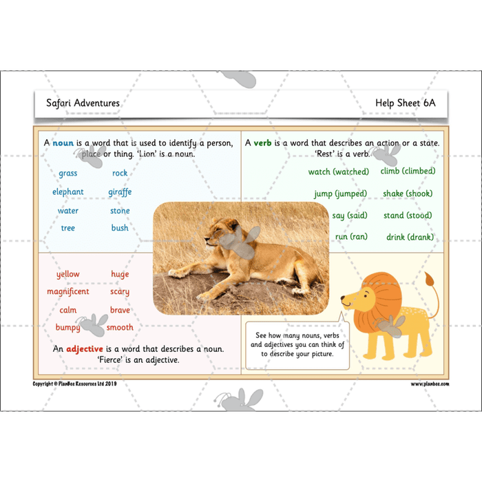 PlanBee Safari Adventures KS1 | English Lesson Pack