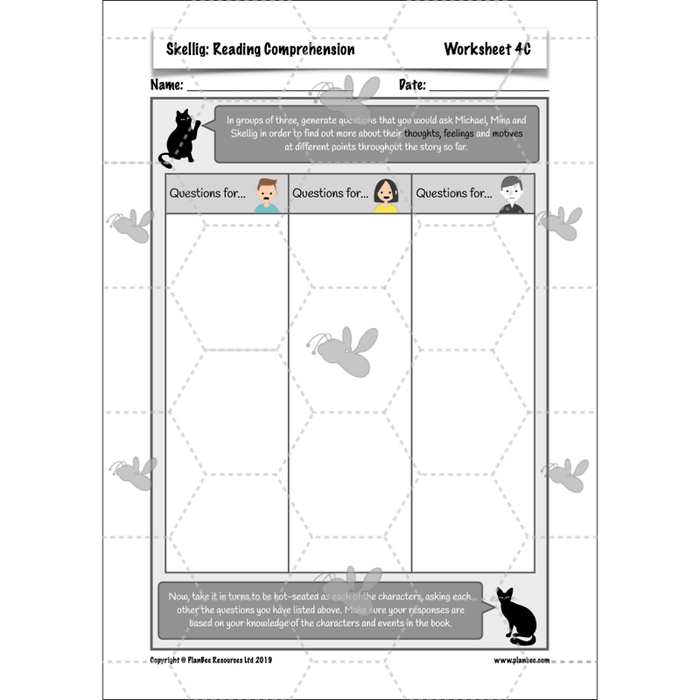 PlanBee Skellig: Reading Comprehension