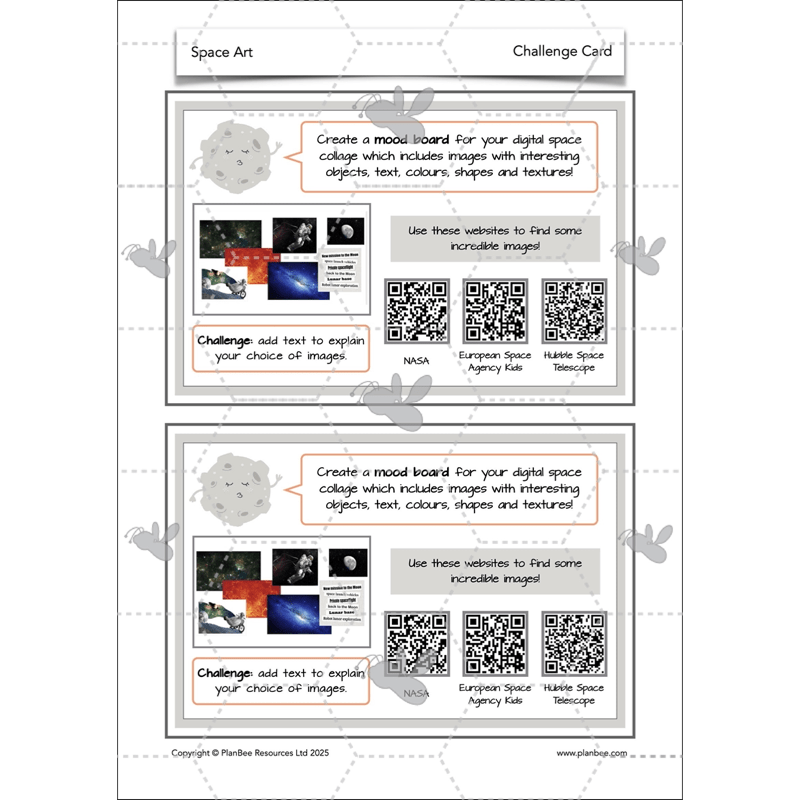 PlanBee Space Art KS2 | Year 5/6 Lessons