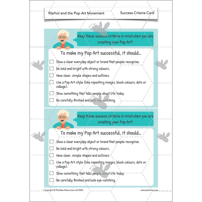 PlanBee Andy Warhol KS2 Art Lessons The Pop Art Movement | PlanBee