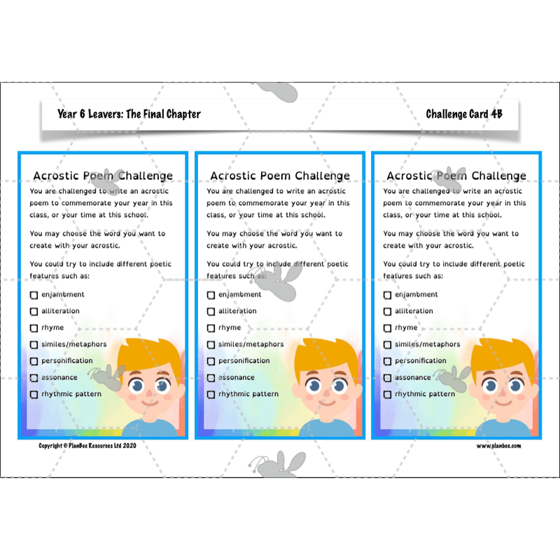 PlanBee Year 6 Leavers: The Final Chapter | KS2 English Pack