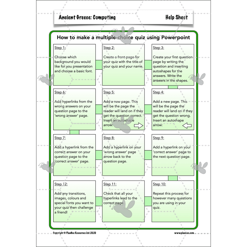 PlanBee Ancient Greece Topic KS2 Enrichment Lesson Pack