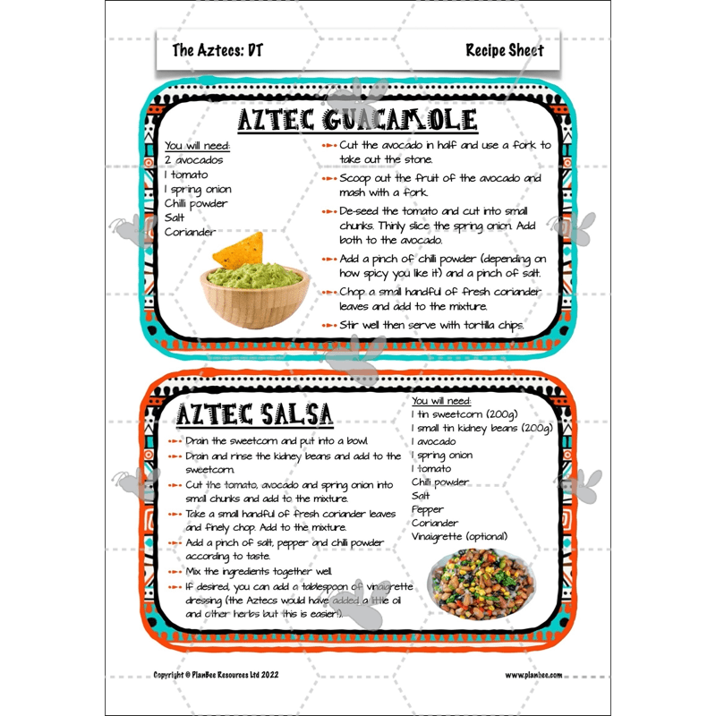 PlanBee Aztecs KS2 Topic Enrichment Pack